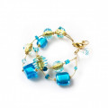 KUMA gold and aquamarine bracelet