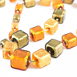murano glass square beads