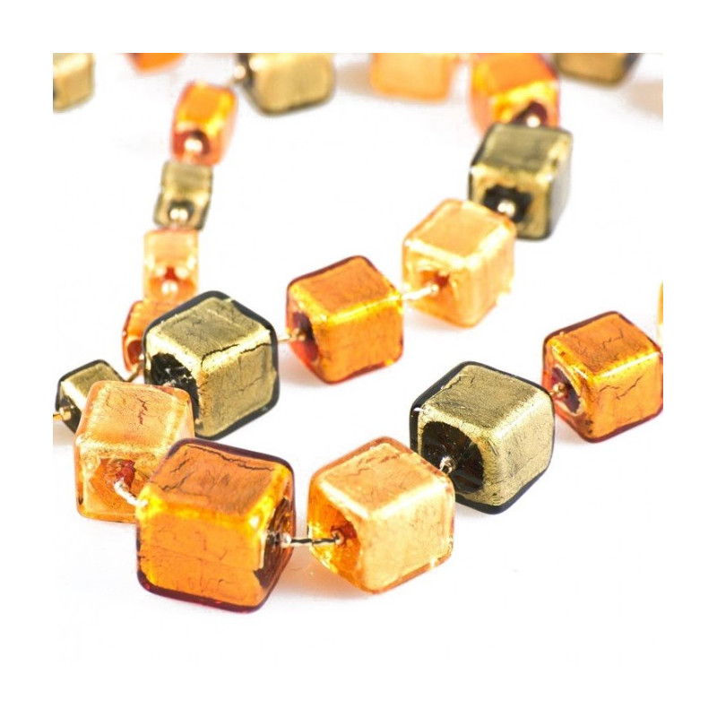 murano glass square beads