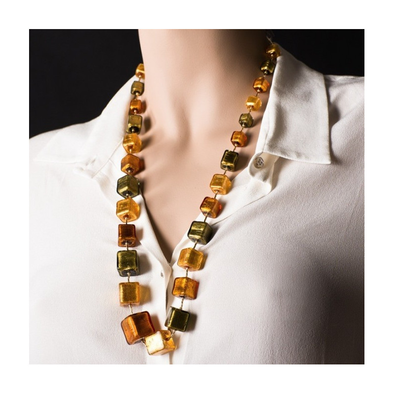 long luxury glass necklace