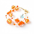 HEKA orange gold details beads bracelet