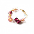SYRMA ruby and gold irregular beads bracelet