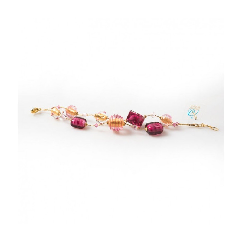 ruby gold leaf bracelet