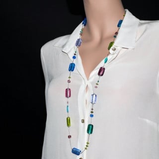 modern necklace colorful beads