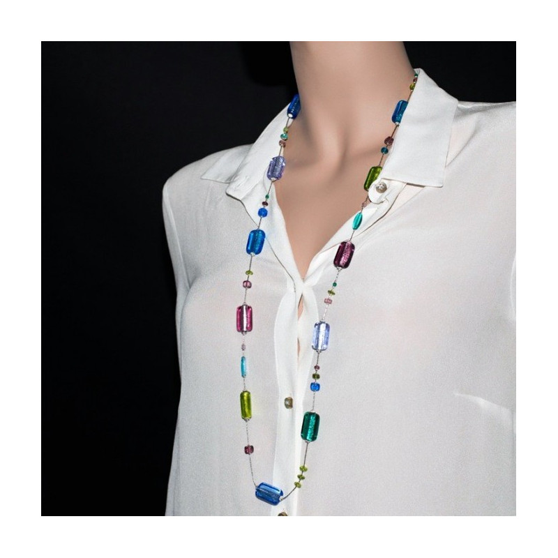 modern necklace colorful beads