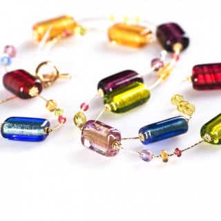 Multicolour long necklace