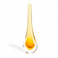 STILLA amber tobacco color tall thin vase