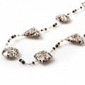 PEPPER SILVER silver flakes beads necklace