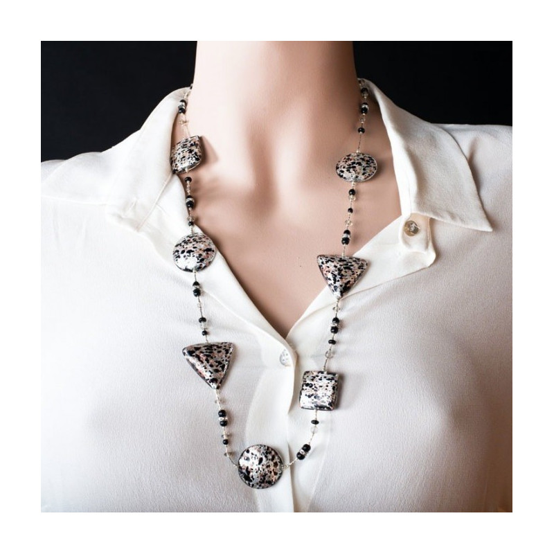 PEPPER Silver and avventurina necklace