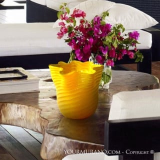 Modern handkerchief yellow bowl