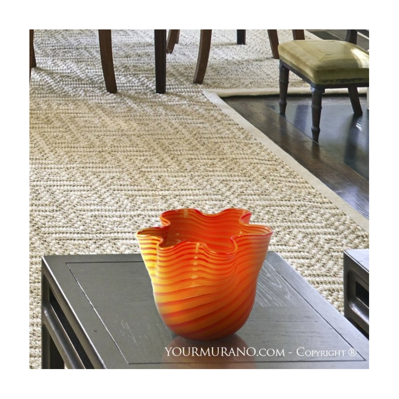 FIAMMA Orange decorative bowl “handkerchief-shaped”