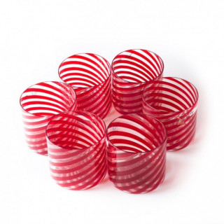 Murano striped drinking glasses set