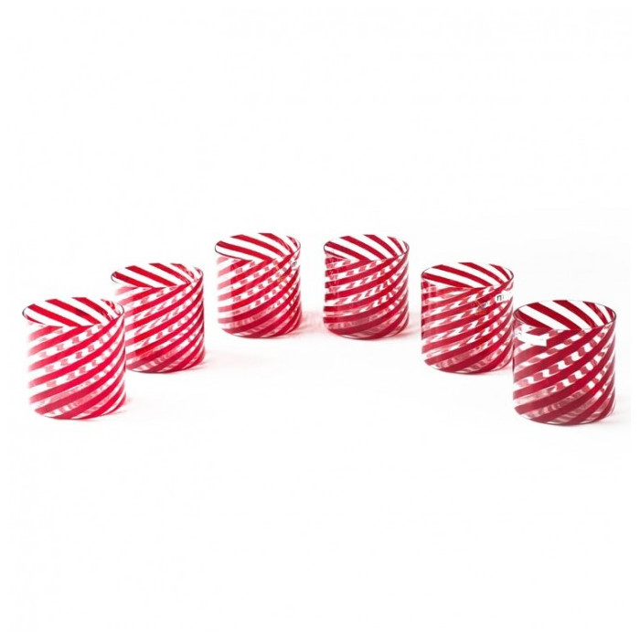 Set of striped tumblers