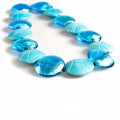 ESTER Silver and turquoise glass necklace