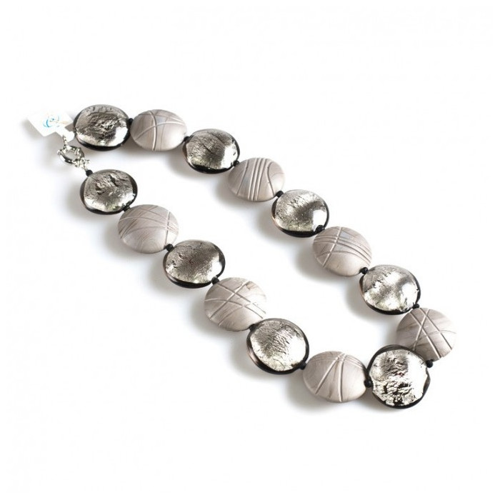Grey necklace  traditional venetian jewellery