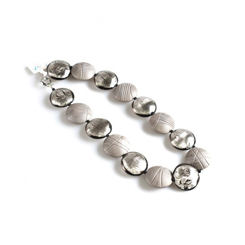 Grey necklace  traditional venetian jewellery