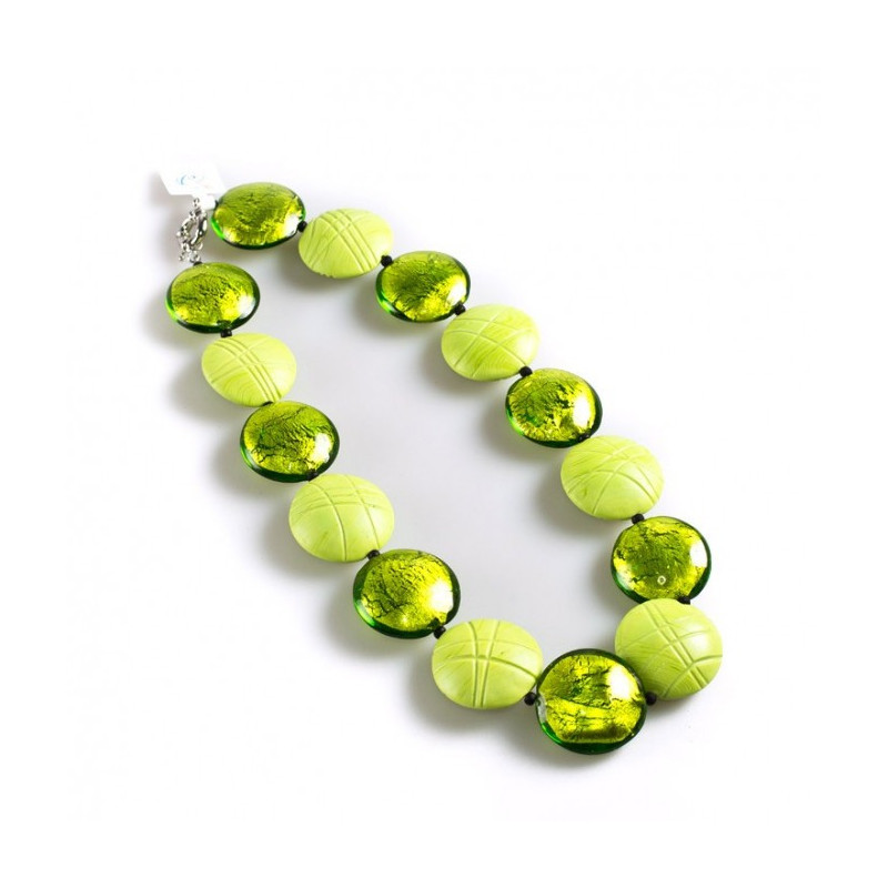 Green beads handcrafted necklace