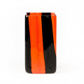 RIGA Modern vase with black and red stripes