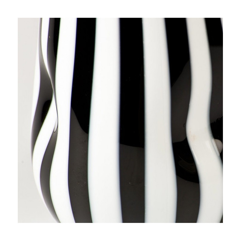 Black and white striped carafe