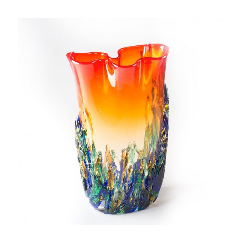 multicolor decorative vase marine style flower mouth