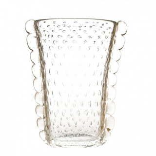 Crystal and gold Murano glass vase