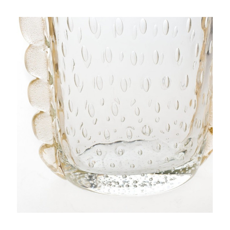 Murano Glass Clear Gold Leaf Classic Vase | Trademark of Origin
