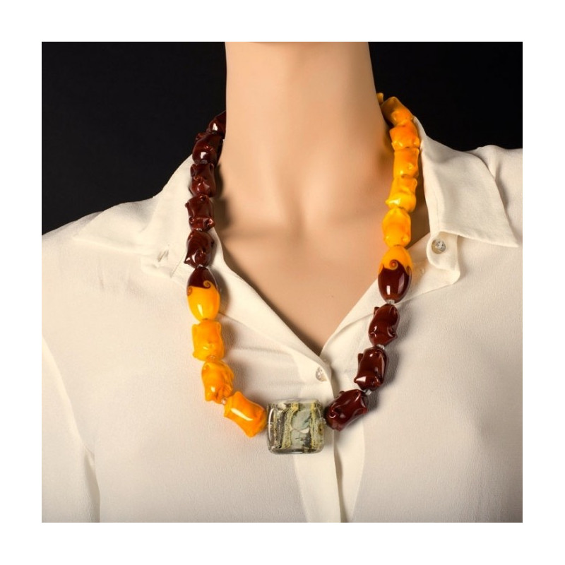 Murano glass multicolor necklace