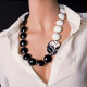 Black and white beads