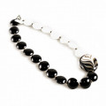 FENICE black white irregular beads necklace