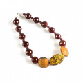 INGRID ethnic style brown amber necklace