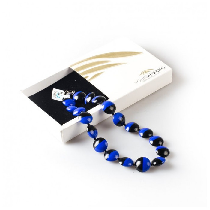 KRIZIA BLUE Necklace with bicolor beads