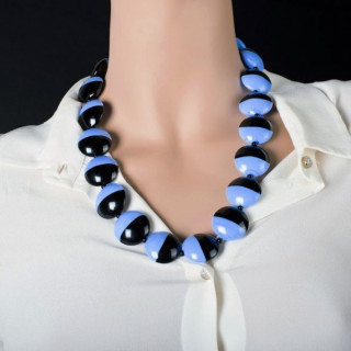 liliac Necklace with bicolor beads
