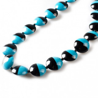 Turquoise Necklace with bicolor beads