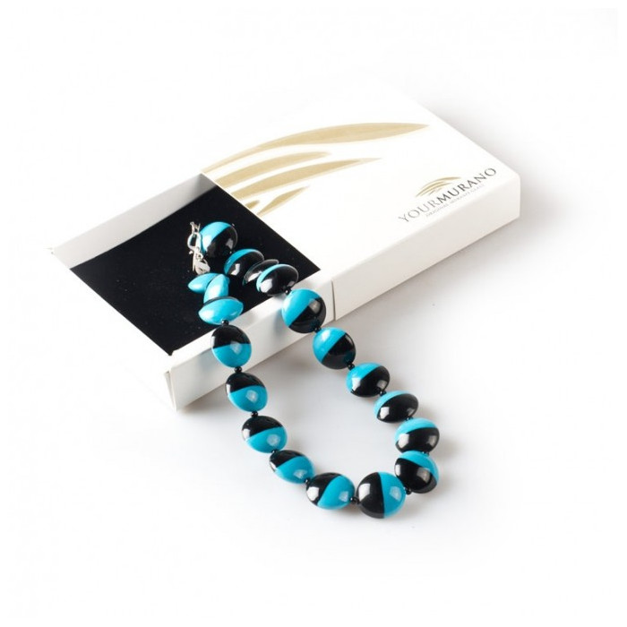 KRIZIA Necklace with bicolor beads
