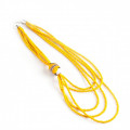 TORNADO yellow single bead long necklace