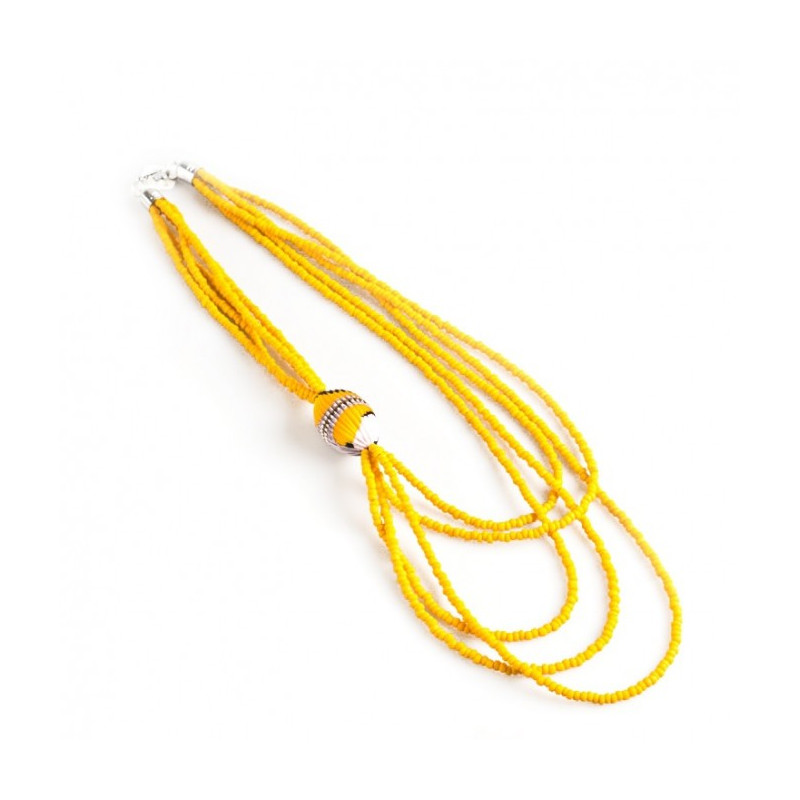 TORNADO Yellow long necklace