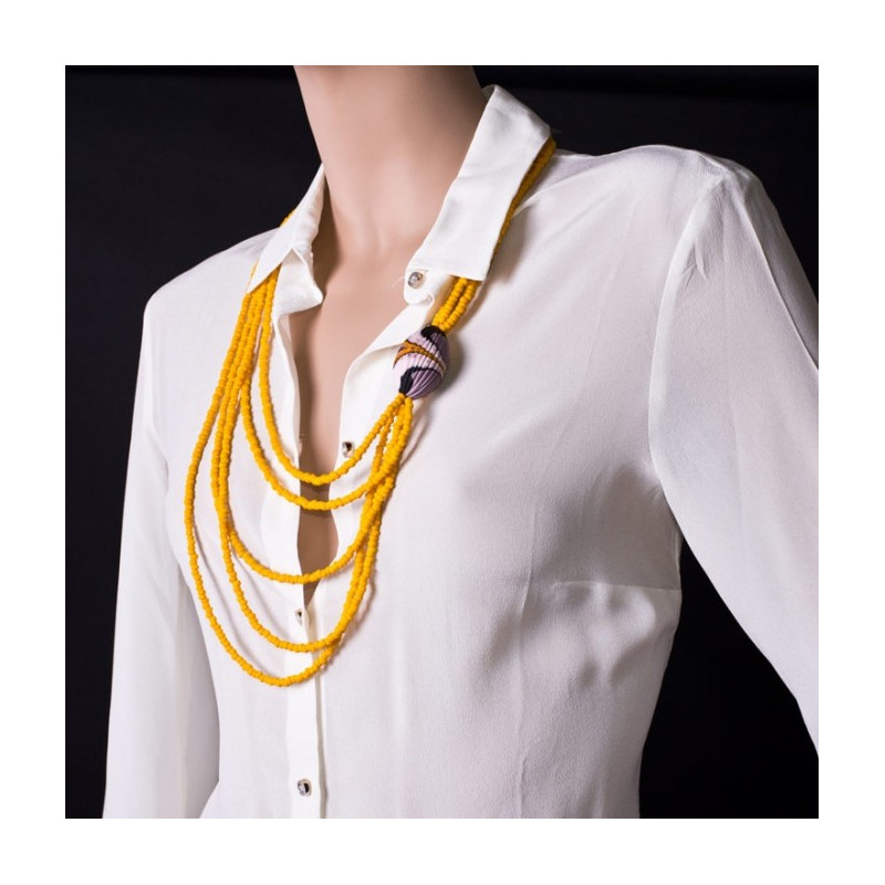 TORNADO Yellow long necklace