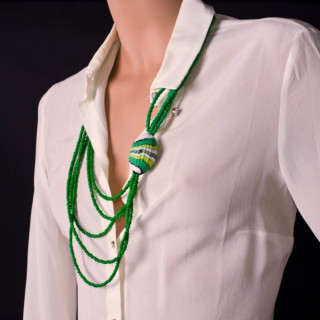 Murano Green Beads Necklace