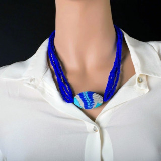 Murano Blue long necklace