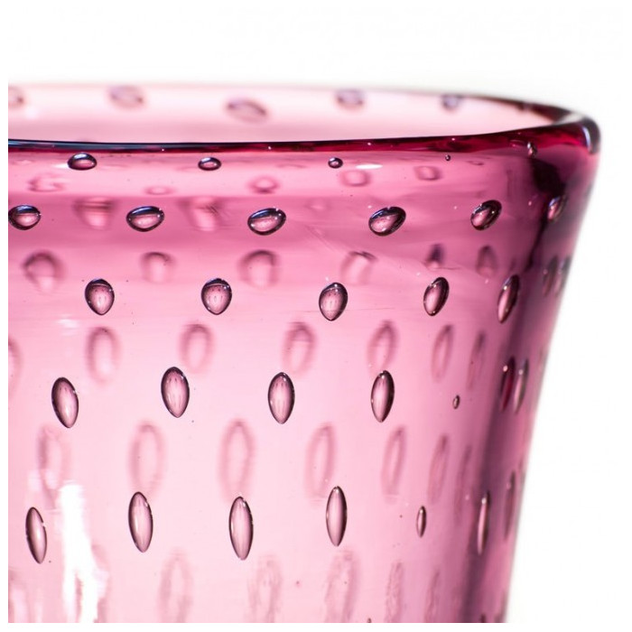 pink bubbles tall vase