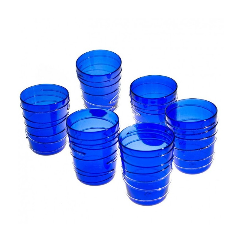 Set di bicchieri blu