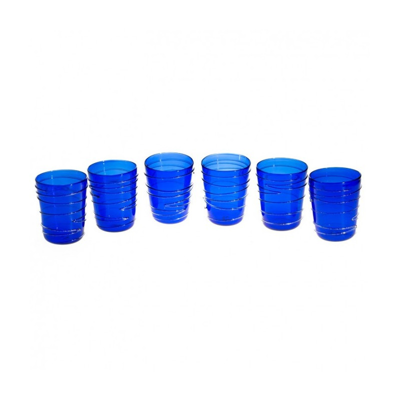 bicchieri in vetro blu idea regalo