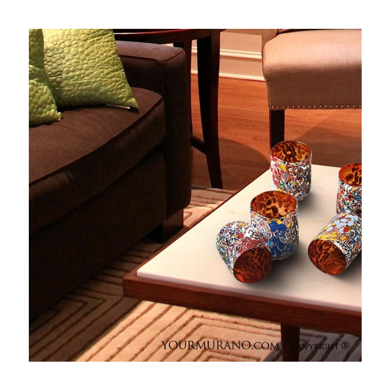 blown-glass drinking glasses set home décor