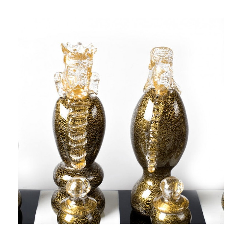 glass sculpture with gold details elegant gift idea