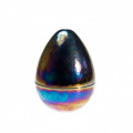 BILLO iridescent decorative glass egg jar