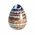 BRANDY iridescent glass egg jar