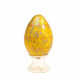 Venezia centrotavola uovo decorativo in vetro giallo con madreperla