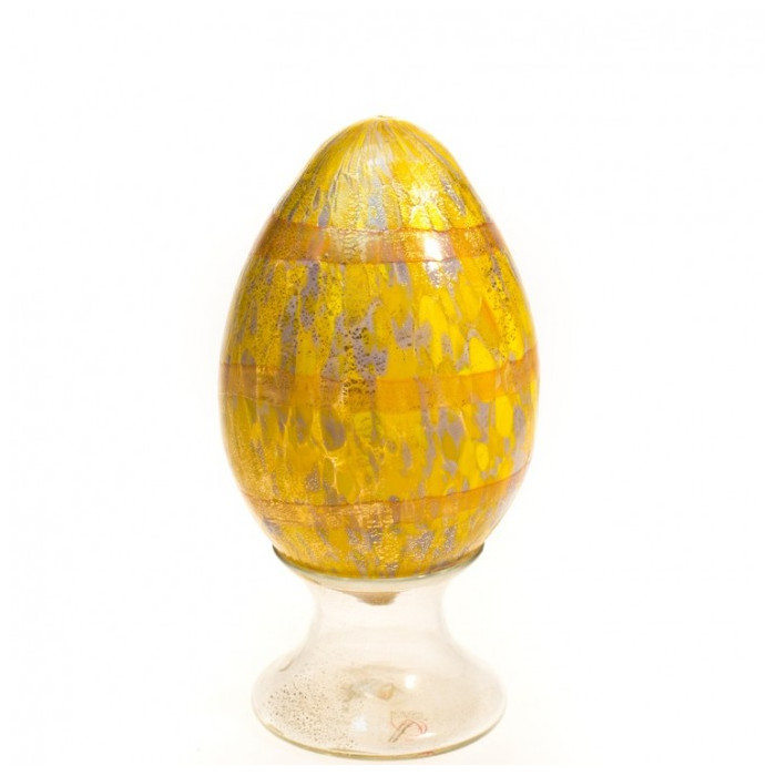 luxury handcrafted egg centerpiece with mother of pearl