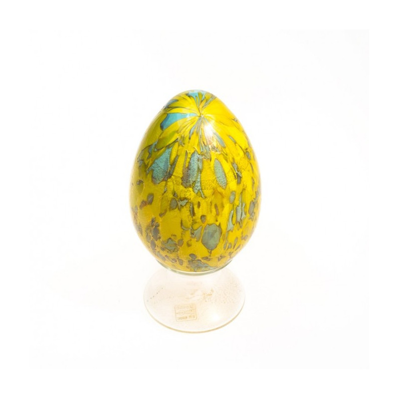 luxury handcrafted yellow and green egg centerpiece