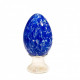 Venice decorative egg centerpiece in blue and turquoise glass
